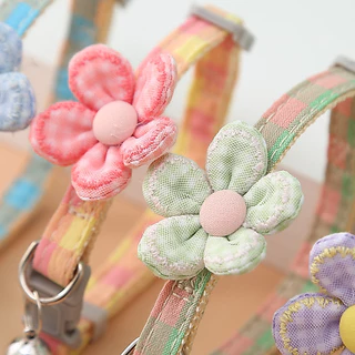 ปลอกคอ ปลอกคอสุนัข ปลอกคอสัตว์เลี้ยง แบบปรับขนาดได้ ดอกไม้ปลอกคอแมว FO