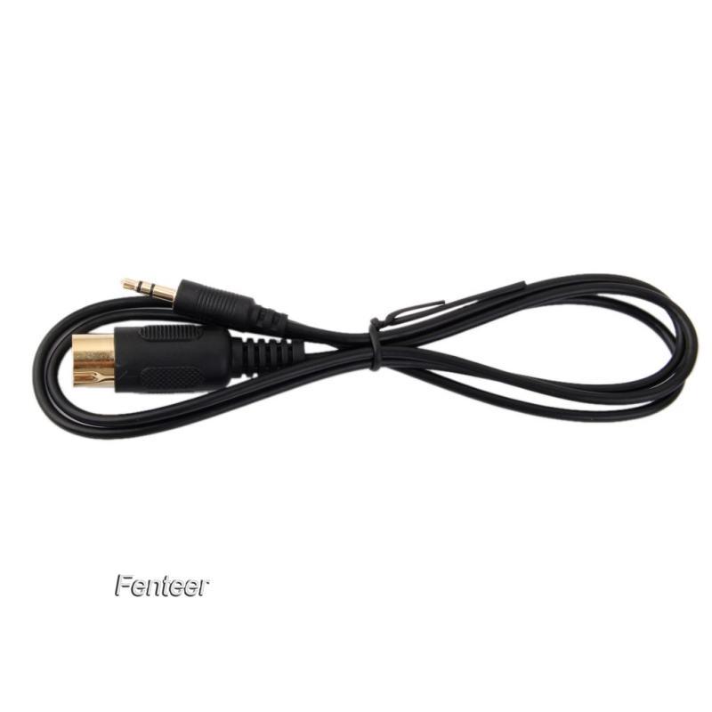 [Fenteer] สําหรับ Kenwood Car Stereo Radio CD Changer ถึง 3.5 มม. Aux Adapter Cable สีดํา