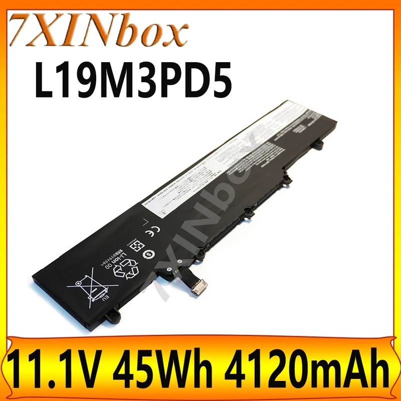 7XINbox L19M3PD5 11.1V 45Wh 4120mAh OEM แบตเตอรี่แล็ปท็อปสําหรับ Lenovo ThinkPad E14 E15 Gen 2 3 4 s