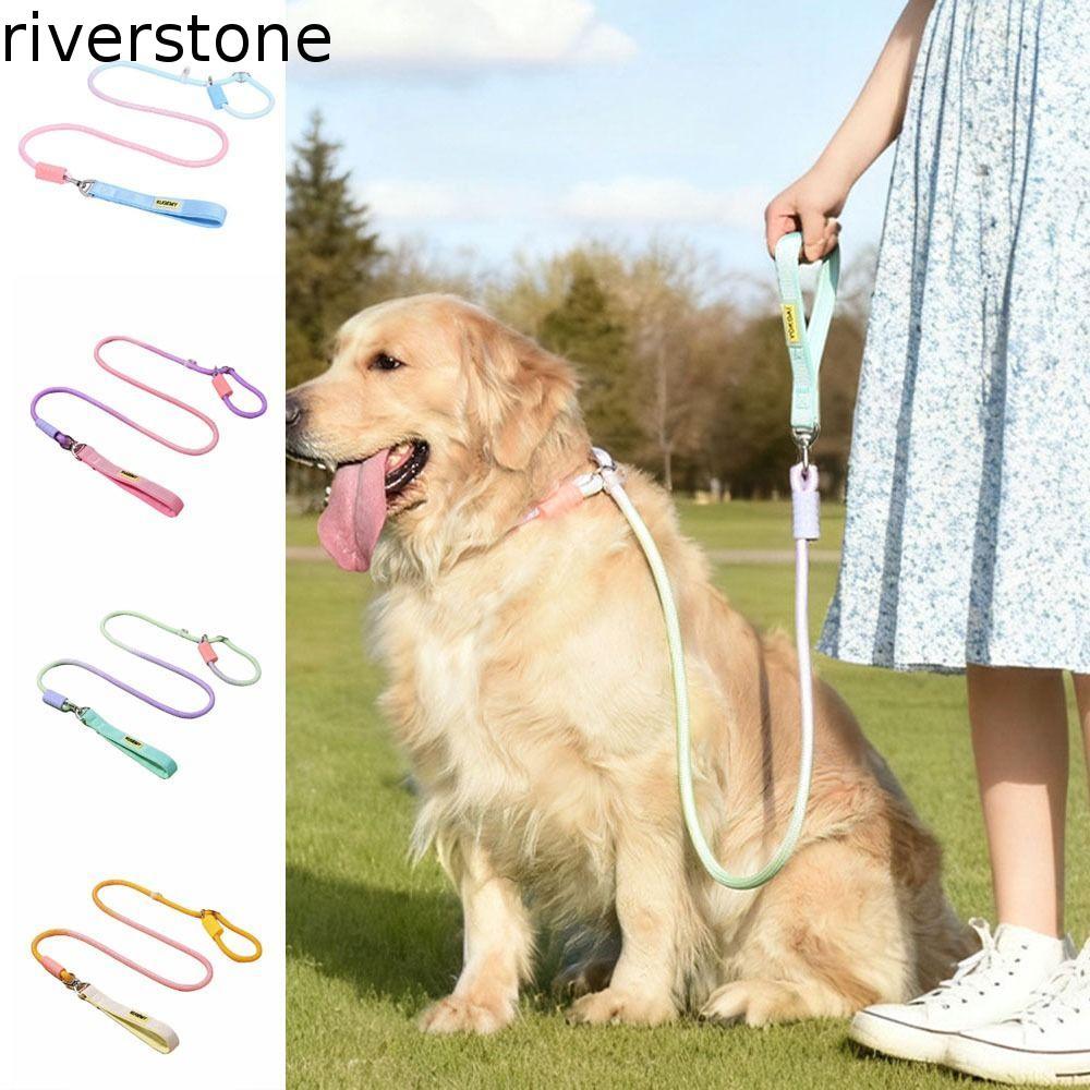 RIVERSTONE สายจูงสุนัข, Anti-Burst Gradient สี Anti-Pull Leash, Anti-Escape Heavy Duty Anti-Tangling