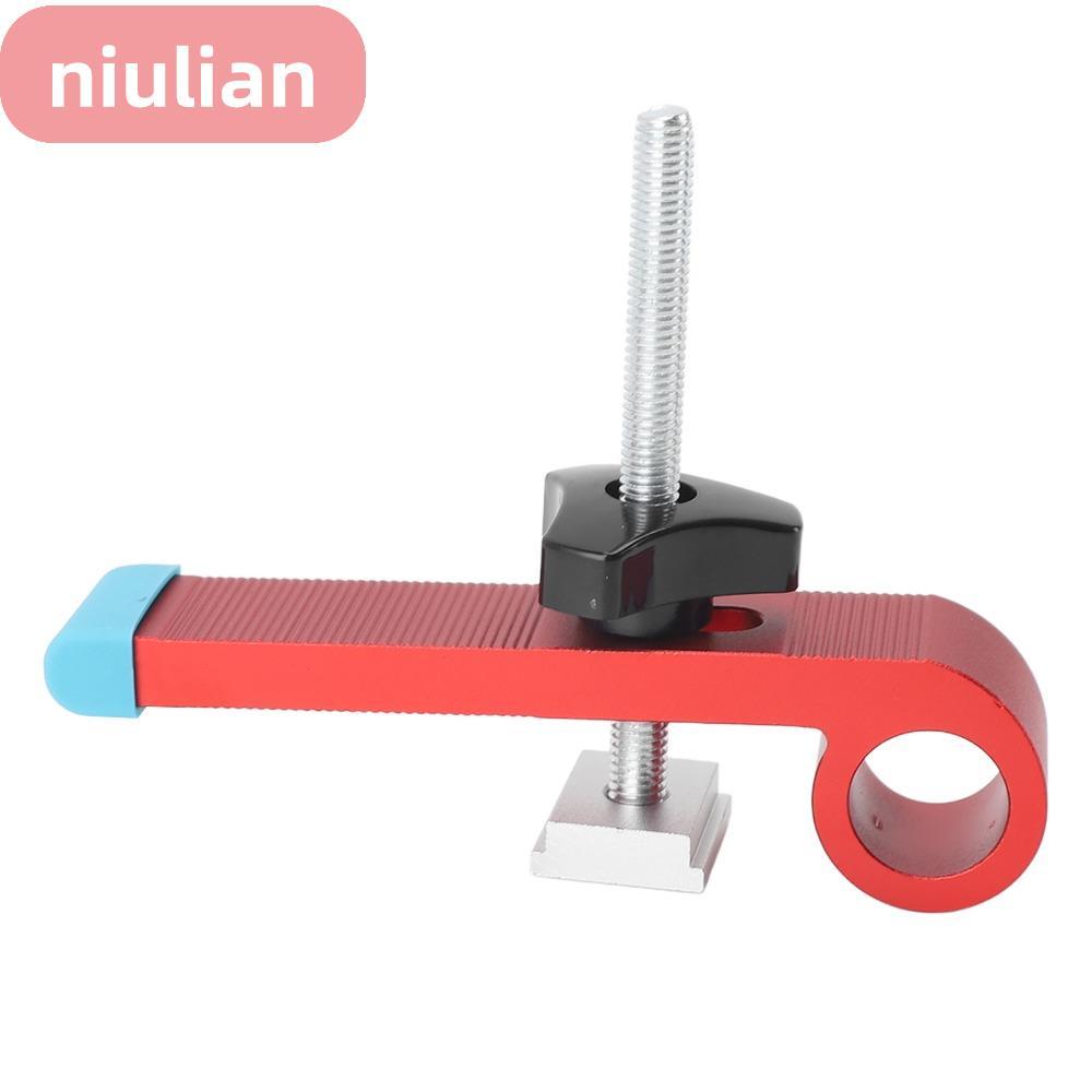 NIULIAN T Track Clamps Kit, T Slots Aluminium Alloy T Track Clamp, Accessories Red Adjustable T Trac