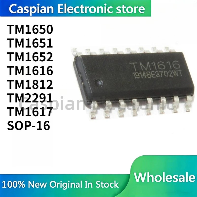 5 ชิ้น TM1650 TM1651 TM1652 TM1616 TM1812 TM2291 TM1617 SOP-16 ชิป IC ในสต็อกขายส่ง