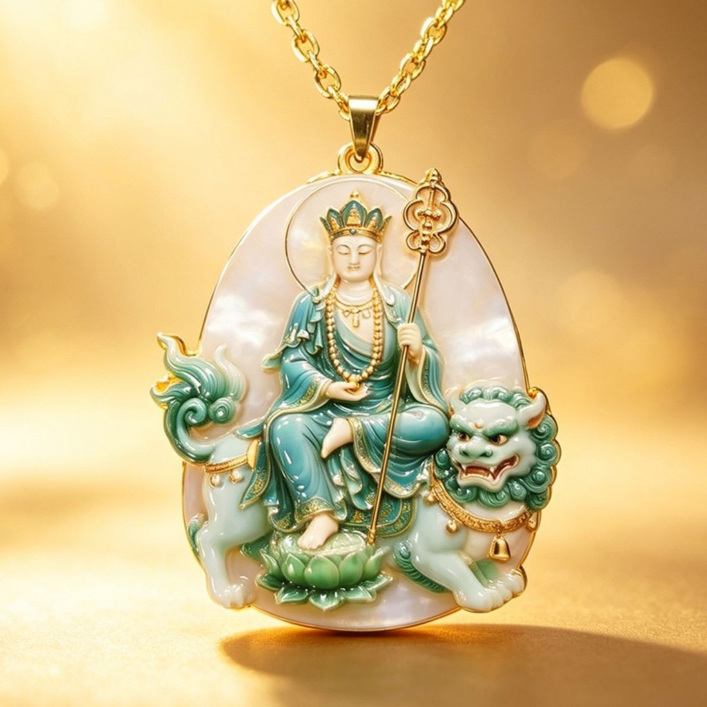 Jizo Great Wish Amulet สร้อยคอจี้โลหะ Blessing Guardian Fuze ออกแบบยาวรู้สึกเพื่อนครอบครัว