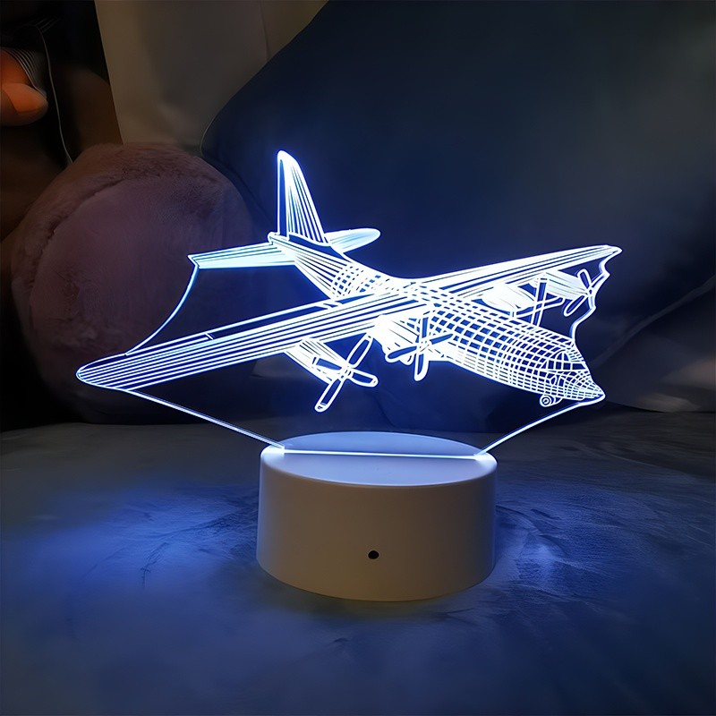飞机小夜灯台灯床头灯摆装饰卧室氛围创意桌灯生日礼物7/20 Airplane night light, table lamp, bedside lamp, decorative piece for b