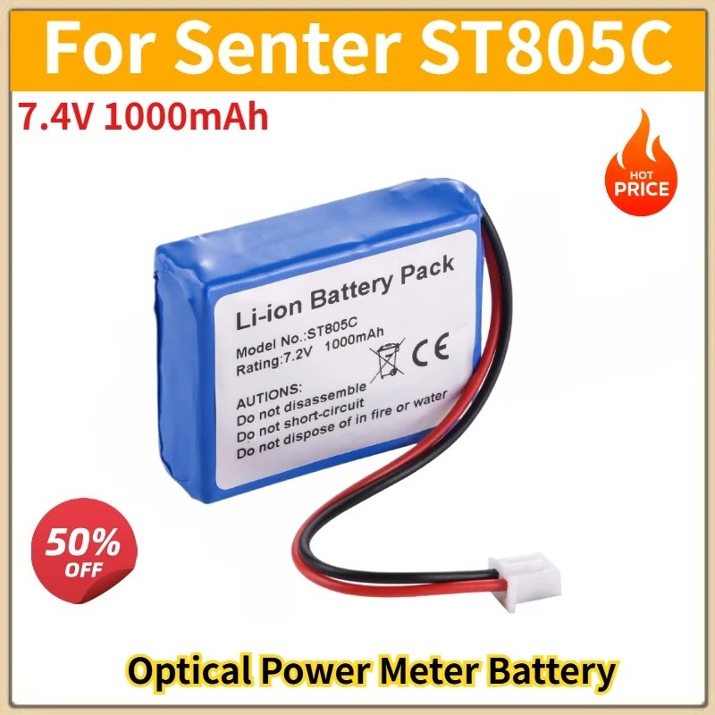 คุณภาพสูง 7.4V 1000mAh แบตเตอรี่สําหรับ Senter ST805C Optical Power Meter ยี่ห้อใหม่เปลี่ยนแบตเตอรี่