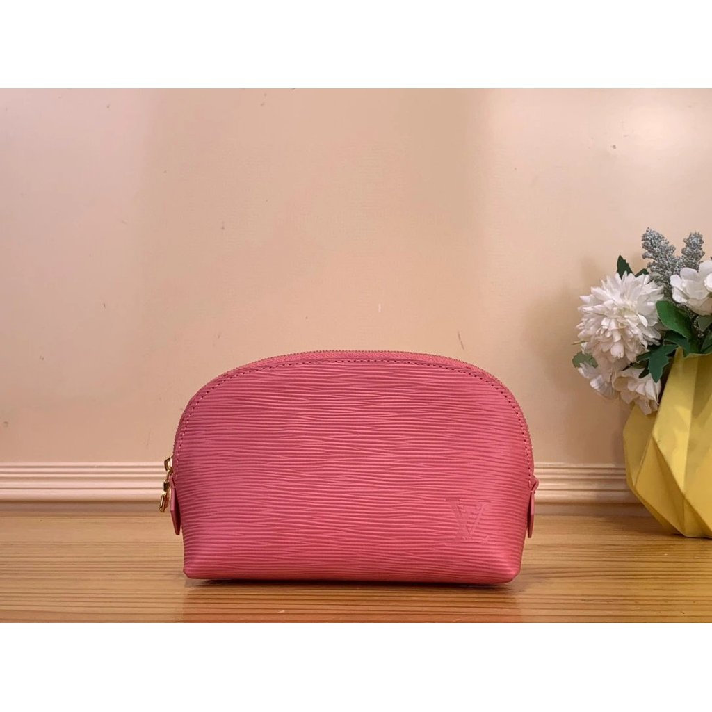 Top [POCHETTECOSMÉ TIQUE Small Cosmetic Bag] m15201 Maroon m15197 Red m15198 สีชมพู/รุ่นระลอกน้ํา Po