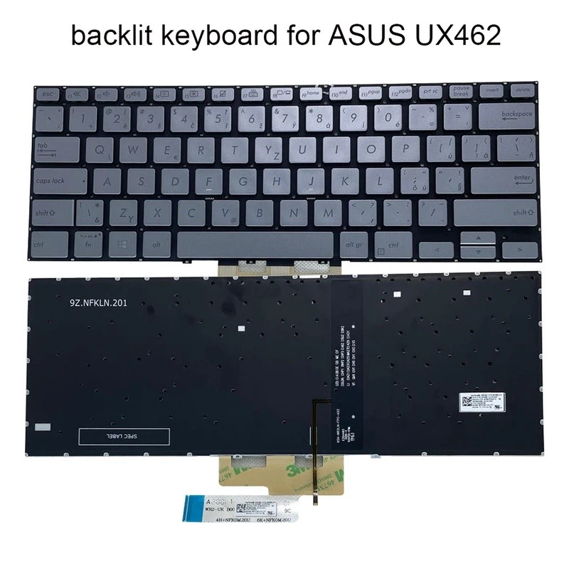 ฝรั่งเศส AZERTY เช็ก Slovakia คีย์บอร์ดสําหรับ ASUS Zenbook Flip UX462 UX462DA UX462FA UM462D UM462D
