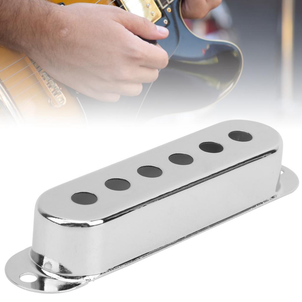 3PCS Single Coil Pickup ครอบคลุมทองเหลือง 48/50/52 มม.สําหรับ ST SQ กีตาร์ไฟฟ้า (สีเงิน) Walfront