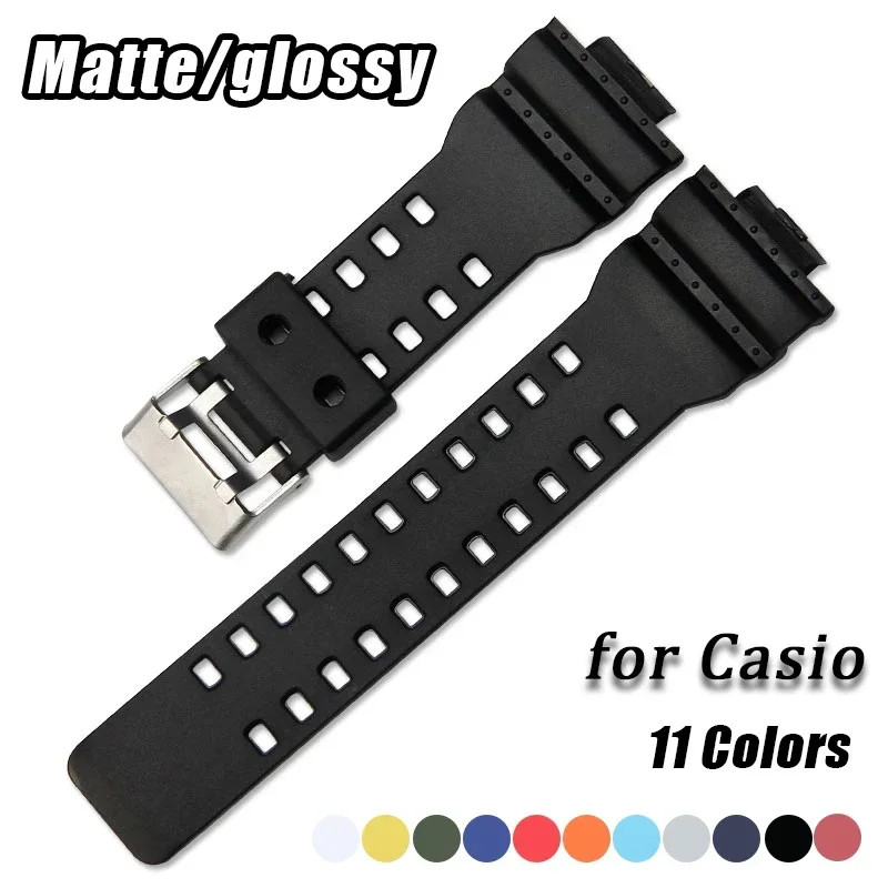 สายนาฬิกาผู้ชาย GA-110 GA-400 GD-100 GAW100 GW-8900 Series ยางนุ่มกันน้ํา Universal Strap 16mm สายซิลิโคน