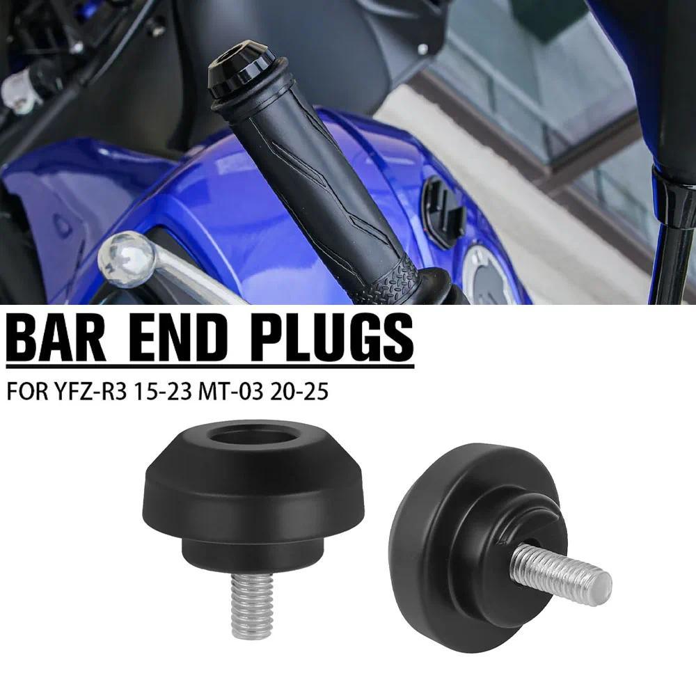 KMT03 รถจักรยานยนต์Handlebar Gripsจับบาร์Endปลั๊กหมวกSliderสําหรับYAMAHA YFZ-R3 YFZR3 YFZ R3 2015-20