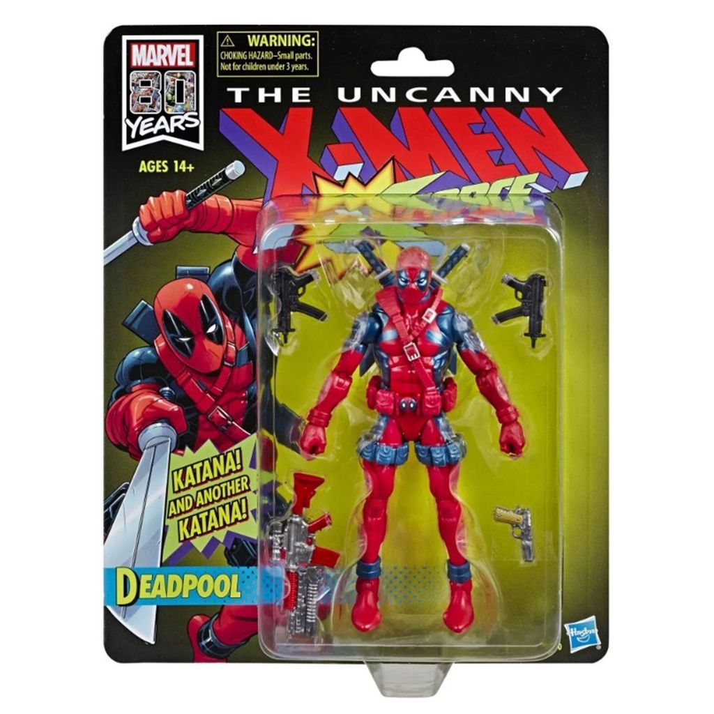 ของแท้ Hasbro Marvel Legends Retro Wall Card Deadpool 80th Anniversary Limited Movable