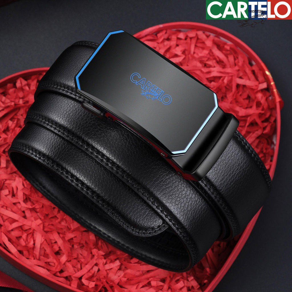 Katile Crocodile Belt Mens Genuine Leather Automatic Buckle Belt Young People Business Pure Cowhide 