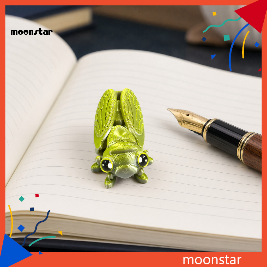 MOO Pla Cicada Sculpture 3d พิมพ์ Cicada เครื่องประดับที่สมจริง 3d พิมพ์ Cicada ตุ๊กตาข้อต่อที่สามาร