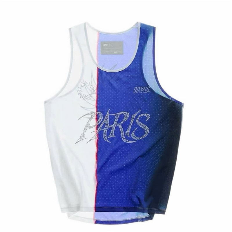 UVU PARIS Limited Ultra-Light Quick-Drying Breathable กีฬาวิ่งเสื้อกั๊กเสื้อยืดแขนกุดผู้ชายผู้หญิง