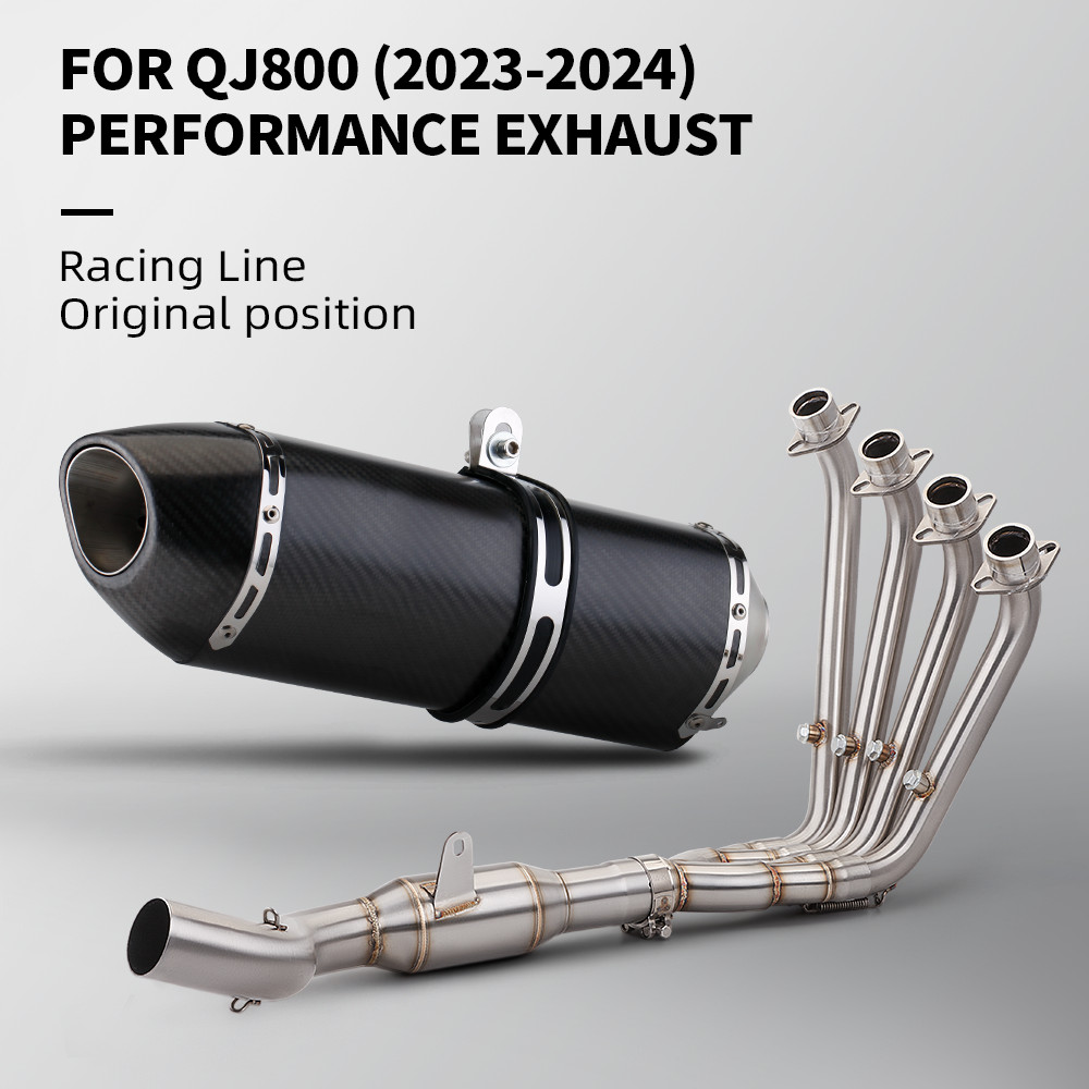 สําหรับ QJMOTOR QJ800GS-G QJ 800GS SRK800RR SRK 800 RR 2023 รถจักรยานยนต์ไอเสียระบบ 51 มม.ท่อไอเสียด