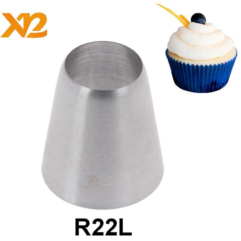 [XXNZMM] R22L ปลายท่อกลม หัวฉีดตกแต่ง เคล็ดลับขนม Fondant เค้ก Pastry Tool LEED