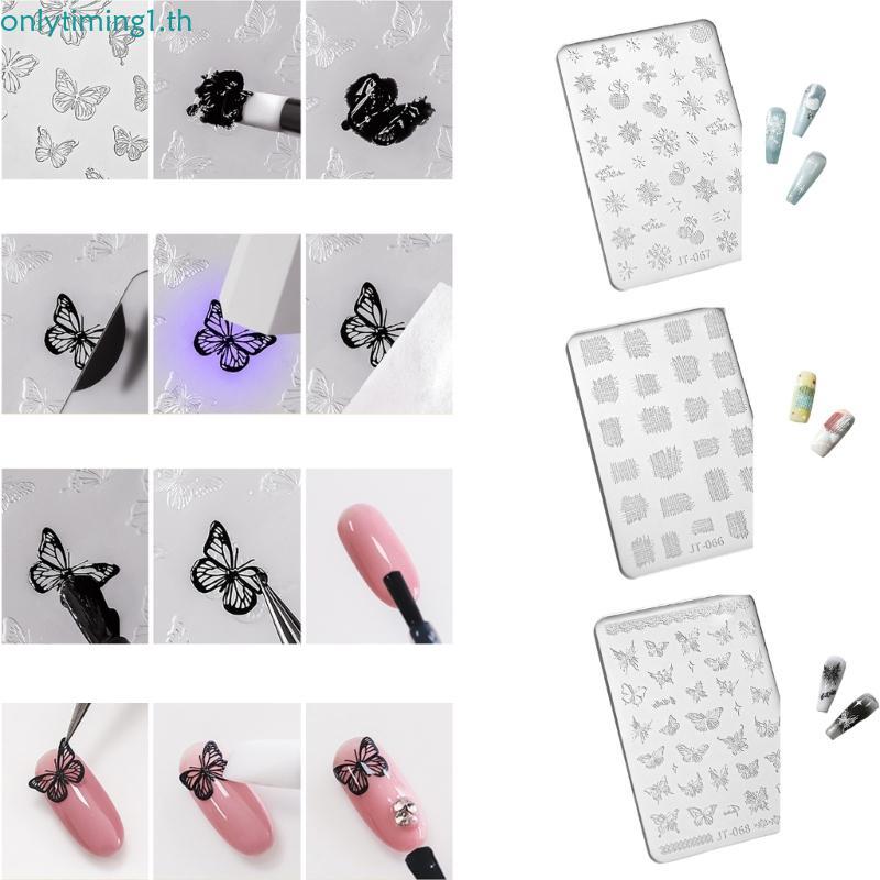 Onlytiming Delicate Nail Decors เครื่องมือทําเล็บซิลิโคนแม่พิมพ์แกะสลักเล็บสําหรับ Nair