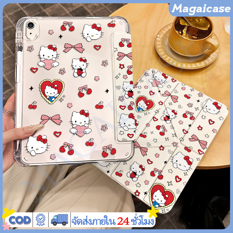 พร้อมส่ง เคสป้องกันแบบพับได้ 3+Y จาก เฮลโลคิตตี้ สำหรับ iPad Gen 11/10，Air 8/7,Air 6/5/4 10.9,Gen 7/8/9, และ Pro 11