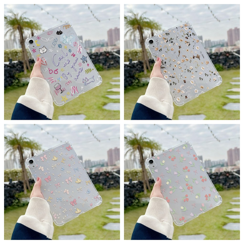 Silicone โปร่งใส เคสแท็บเล็ต For Samsung Tab S9 FE Plus A9 A11 Plus S9 A11 A8 S6 Lite S7 FE X205 P610 X200 เคสแท็บเล็ต