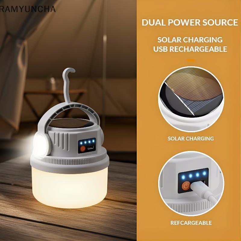 RAM USB ชาร์จ Ultra Bright LED พลังงานแสงอาทิตย์ Camping Light - กันน้ํา OTC