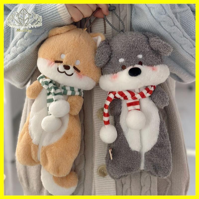 Daisy 1 ชิ้นสัตว์น่ารักกล่องดินสอการ์ตูน Plush ดินสอขนาดใหญ่ความจุเครื่องเขียนกระเป๋าแต่งหน้ากระเป๋า TH