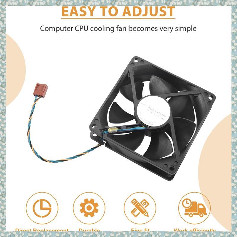 [h5bl3j6wj.ph] 90*90*25MM DC 12V 0.60A พัดลมระบายความร้อนซีพียูคอมพิวเตอร์ 4 พิน