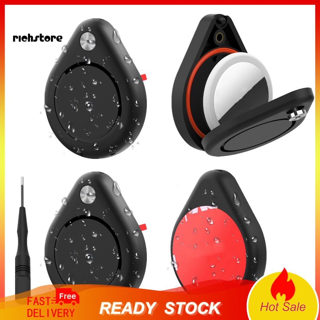 <richstore> ฝาครอบ GPS Tracker เคสติดตาม GPS น้ําหนักเบา เคสป้องกันสําหรับ Airtag Mini – กาวแบบพกพาก