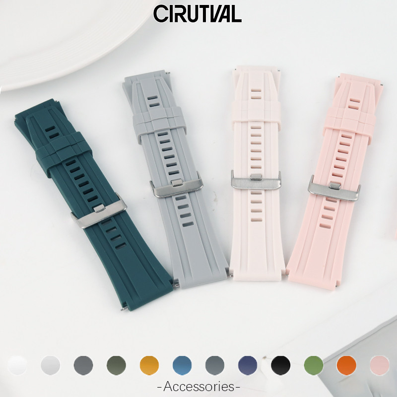 สายซิลิโคน 22 มม for Garmin Watch Forerunner 570 265/samsung/Huawei Watch/Amazfit Bip 6 5/redmi Watch 5 Active/5 Lite