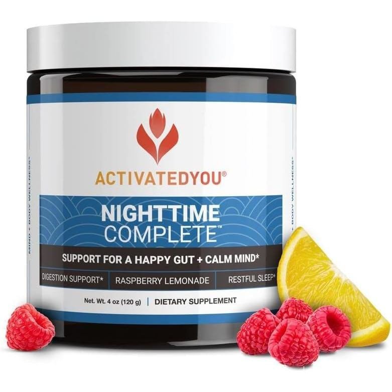Nighttime Complete โดย Activated You Daily Wellness Drink for Gut Health with - Raspberry Lemonade w