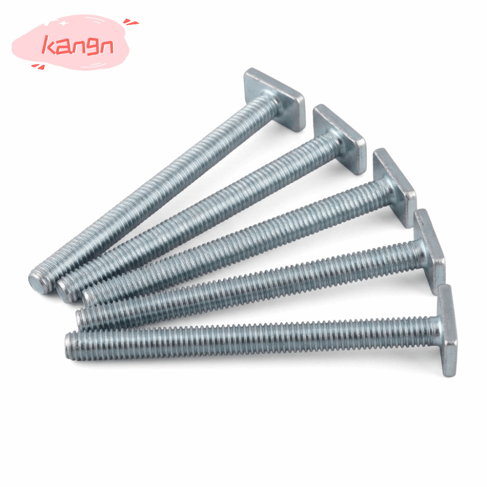 KANGN 5 ชิ้น T Slot Bolts, 100 มม.ความยาว M8 ขนาดเกลียว T Nuts สกรูเลื่อน, ทนทาน T Track Fasteners M