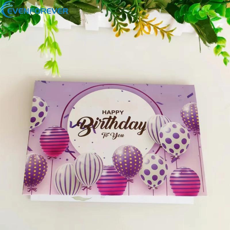 EV Musical Birthday Greeting Card 3D Happy Birthday Card สําหรับผู้หญิงผู้ชายเด็ก