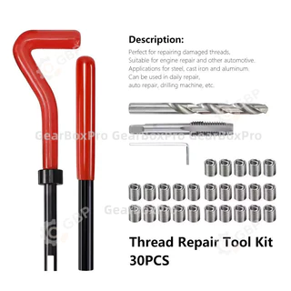 ชุดซ่อมเกลียวสปริง Thread Repair Kit 30 ชิ้น M5 M6 M8 สำหรับซ่อมเกลียวรูด น็อตเสีย ใช้กับรถยนต์ มอเตอร์ไซค์ งานช่าง