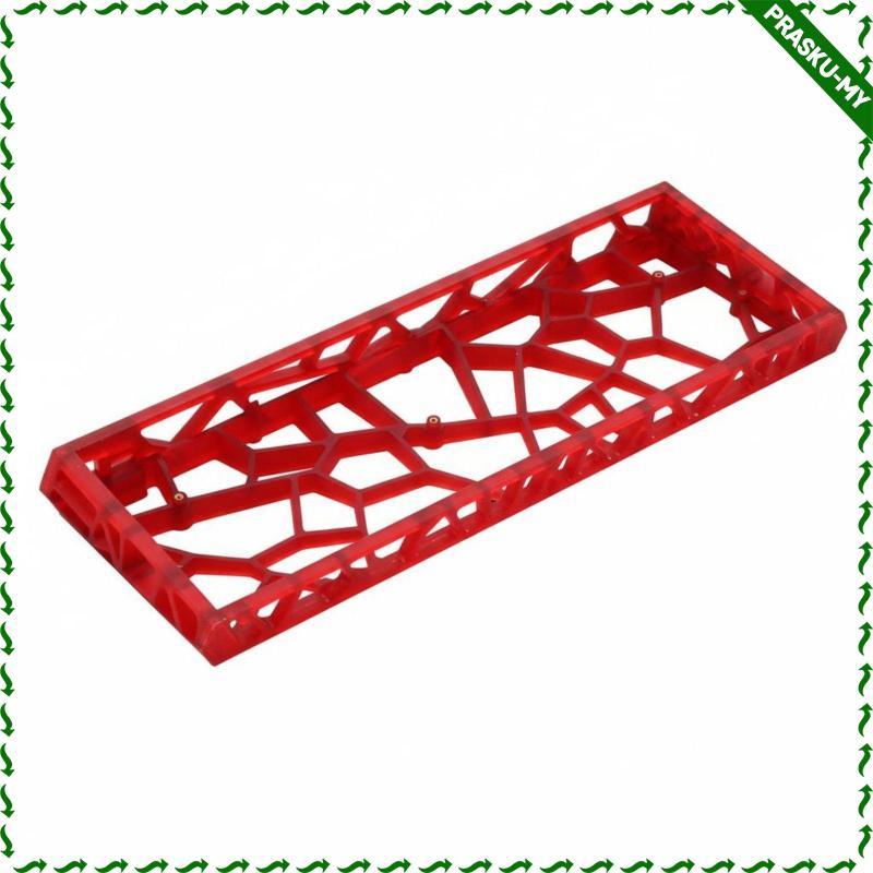 [PraskuMY] PC Frosted Keyboard Case Geometric Hollow Out DIY Mechanical Keyboard Base สําหรับเล่นเกม