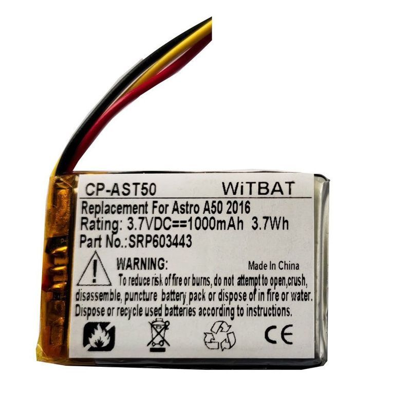 เหมาะสําหรับแบตเตอรี่ชุดหูฟังเกม Astro A50 SRP603443