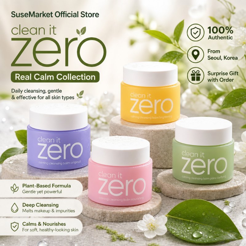 Banila Co Clean It Zero Cleansing Balm ชุด 4 ชิ้น (100 มล.) 4-In-1 Blue Calming Green Olive Young Bestseller
