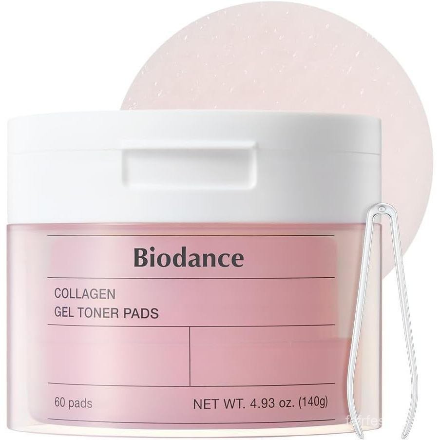 Biodance Collagen Gel Toner Pad, สารหดตัวรูขุมขนบนใบหน้า, ความหย่อนคล้อย, แผ่นโทนเนอร์พิเศษสําหรับผิ