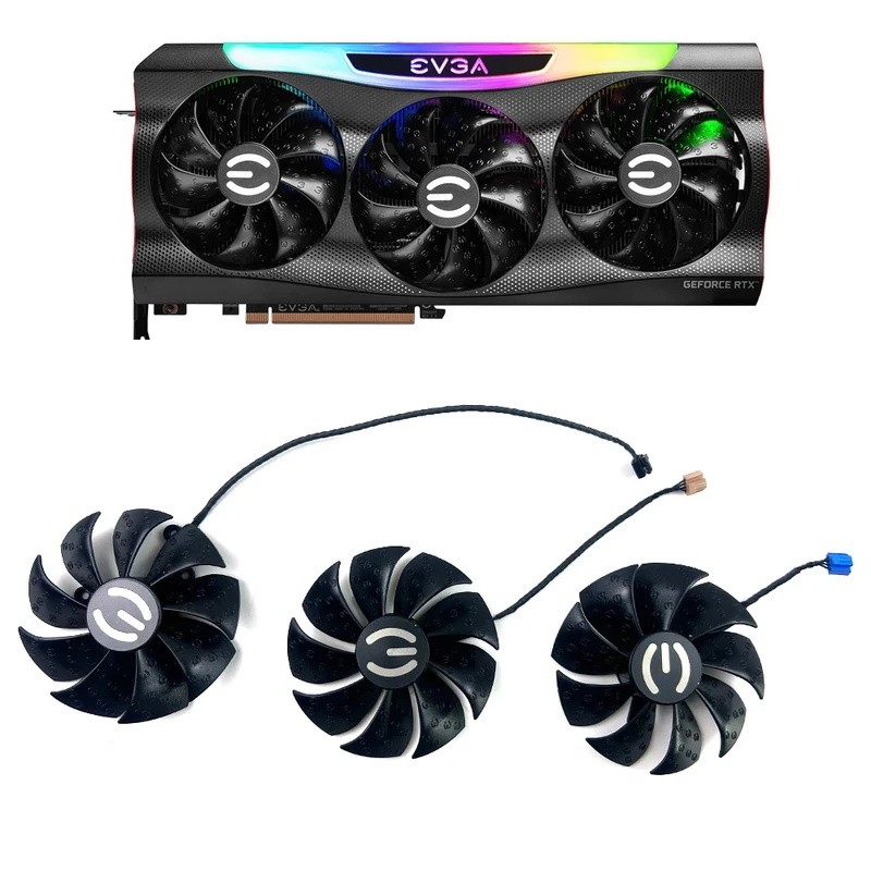 * พัดลมระบายความร้อนใหม่ 86 มม.4pin PLD09220S12H สําหรับ EVGA GeForce RTX 3060 ti 3070 3080 TI 3090 