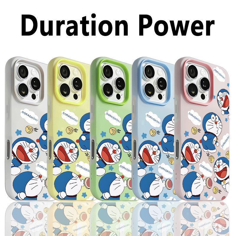 Phone Phone Case Compatible iPhone Doraemon Bell 17 เคสโทรศัพท์ iPhone16Promax/15/14 Jelly 2 in 1 13