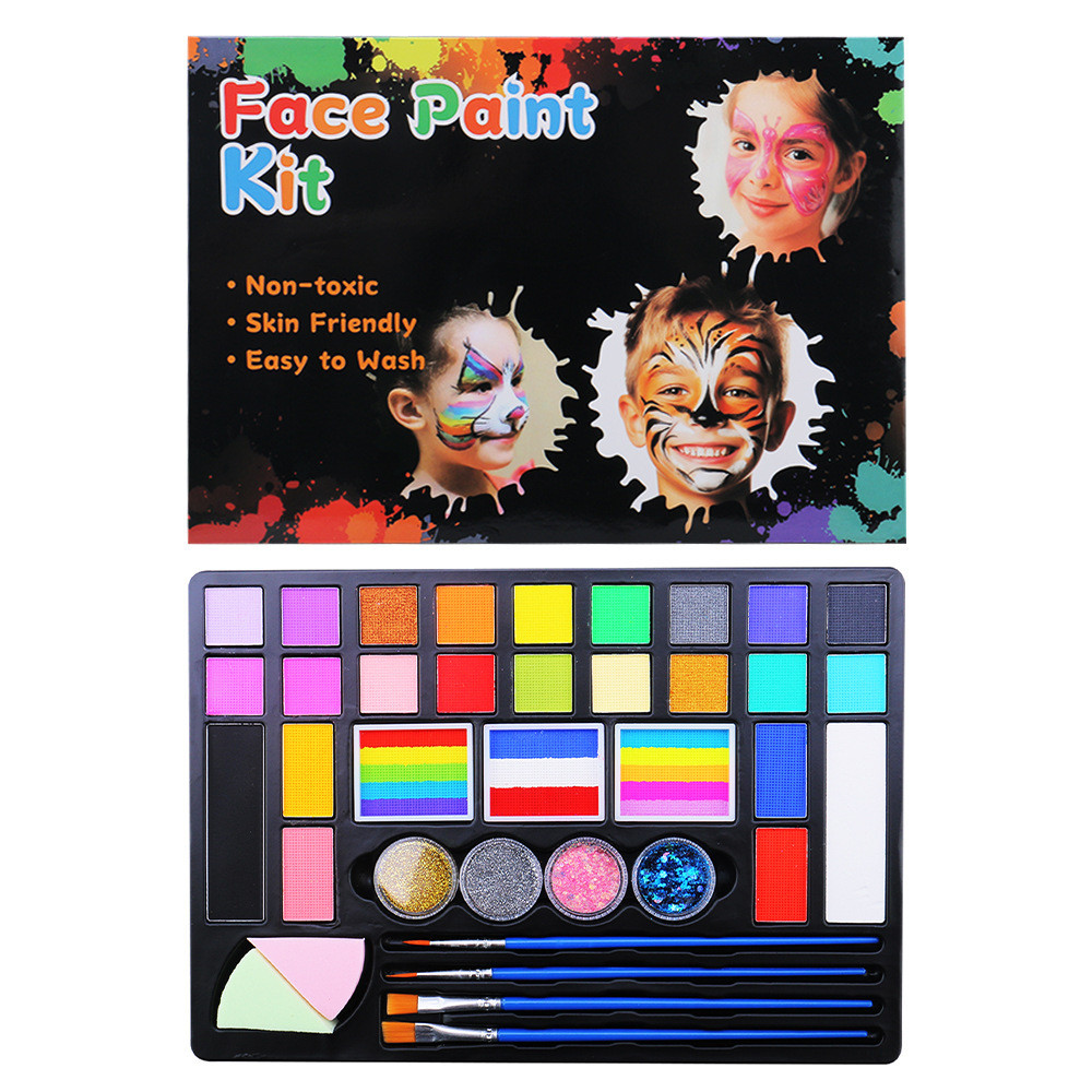 24Colorful face paint Face paint for children, face painting colors, Halloween face paint