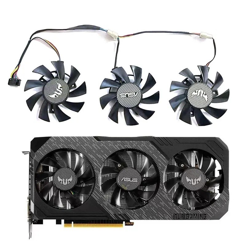 ใหม่ 75 มม.FD8015U12D GTX1660 RX5700 RX5700XT สําหรับ ASUS GTX 1660Ti 1660super RX 5700 XT TUF X3 OC