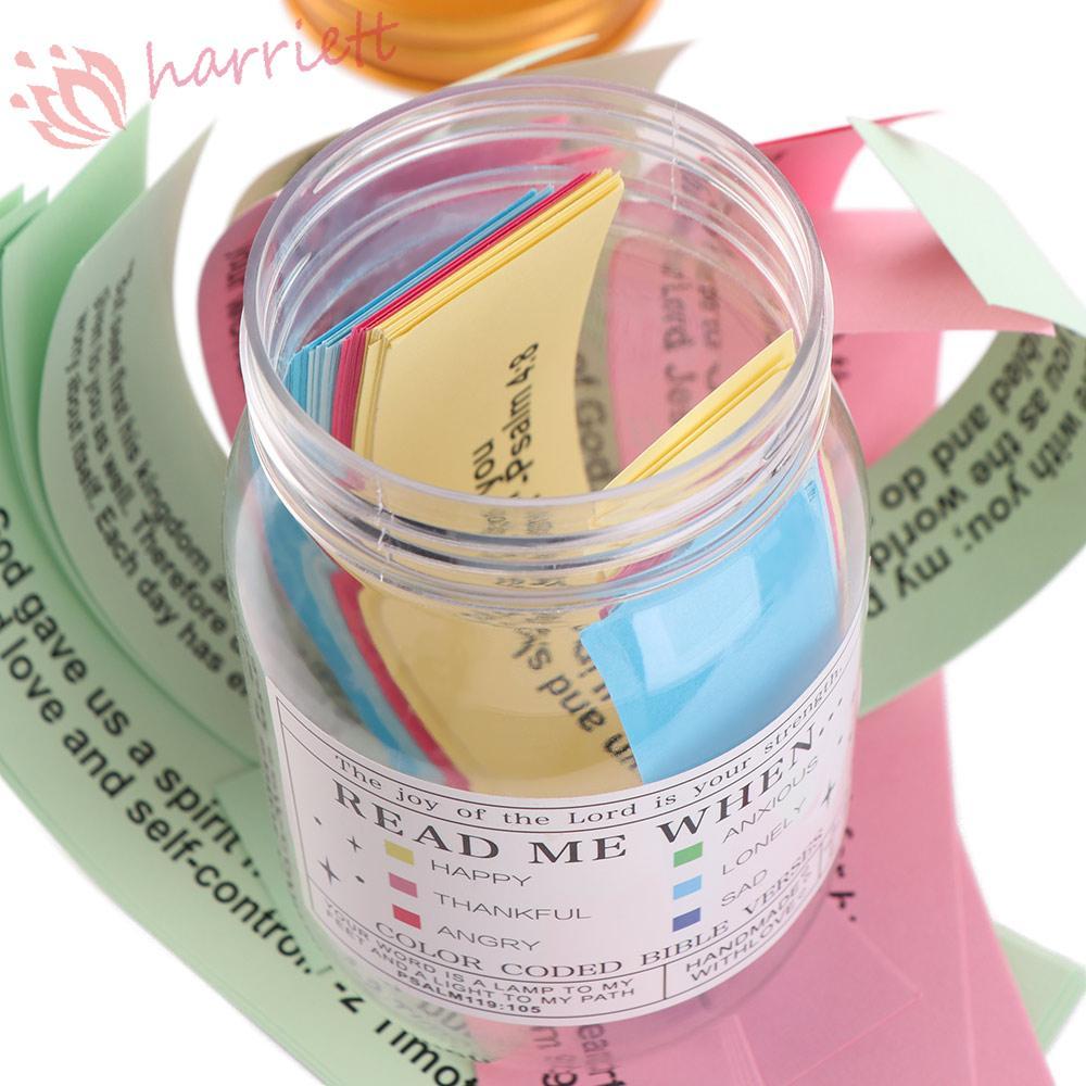 HARRIETT อ่านฉันเมื่อขวด, อารมณ์สร้างสรรค์รู้สึก Bible Verse Jar, Inspiring ของขวัญพร้อมฝาปิด Handma