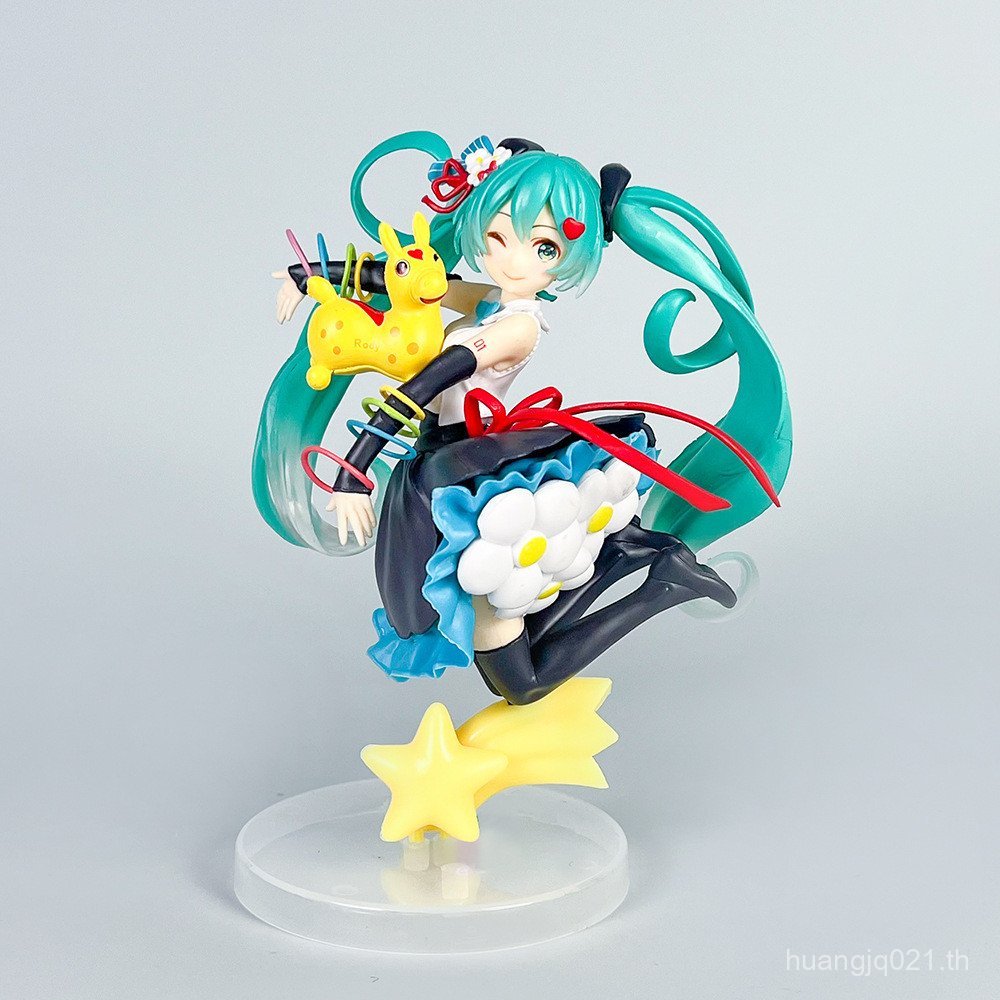 [ขายร้อน] Hatsune Miku รูป Vaulting Horse Hatsune miku อะนิเมะสองมิติความงามทิวทัศน์ชุดตกแต่งแชสซี 7