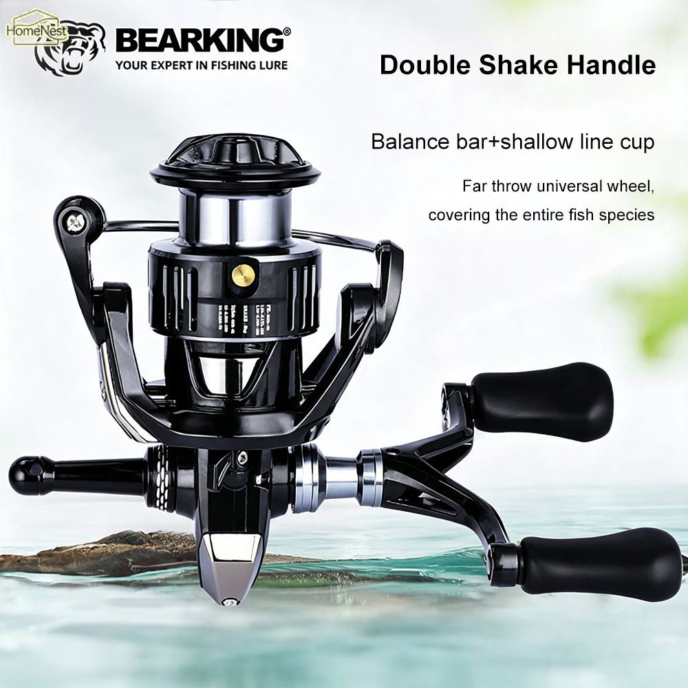 รอกตกปลา Bearking Yuri 2500 Spinning Reel คาร์บอน ด้ามจับคู่ ทรงเฉียง ตื้น ขนาดเล็ก สำหรับตกปลาเหยื่อล่อทั่วไป