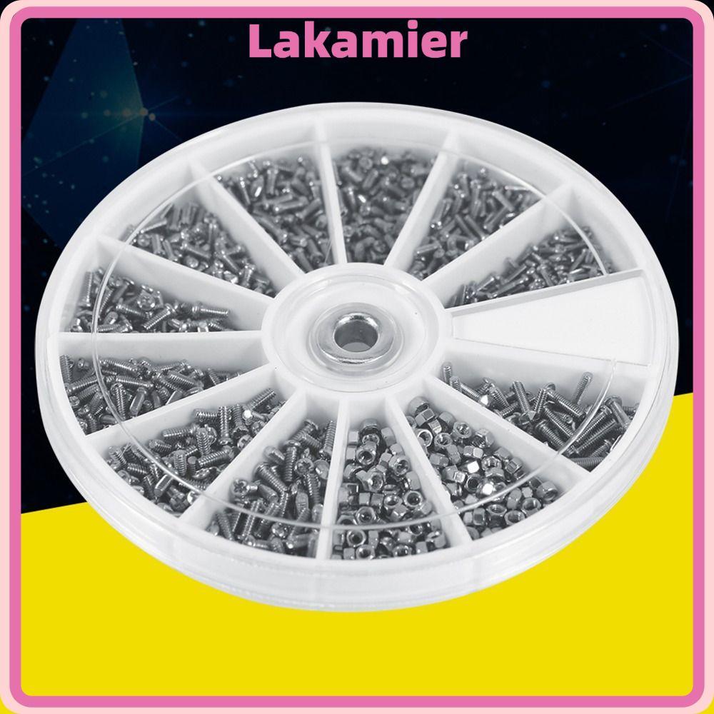 LAKA Fasteners Assortment Kit, Divers Nuts for Glasses Maintenance Compact Kit for Watch Repair Smal
