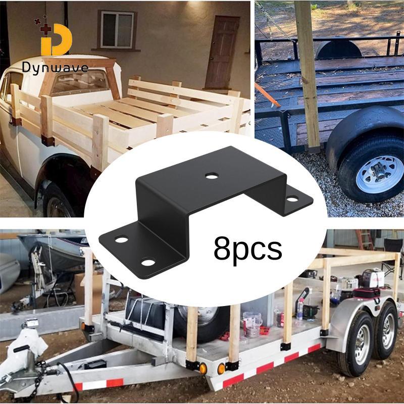 Dynwave 8 ชิ้น Trailer Stake กระเป๋าวงเล็บ Heavy Duty Trailer กระเป๋า Mount เหล็กคาร์บอนพร้อม Pre เจ