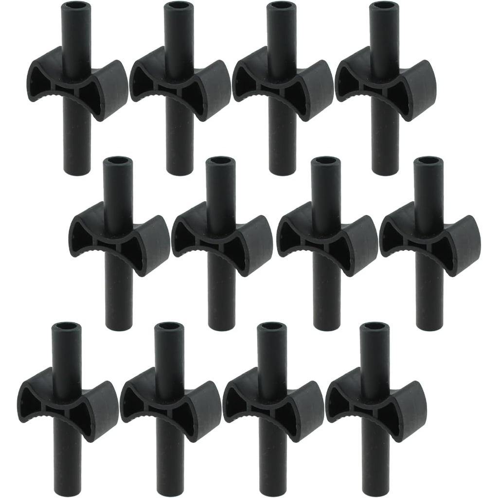 12PCS 66x33x8mm แทรมโพลีนพลาสติกความปลอดภัยEnclosureเปลี่ยนสีดําCrossแทรมโพลีนEnclosure Gap Spacerเห