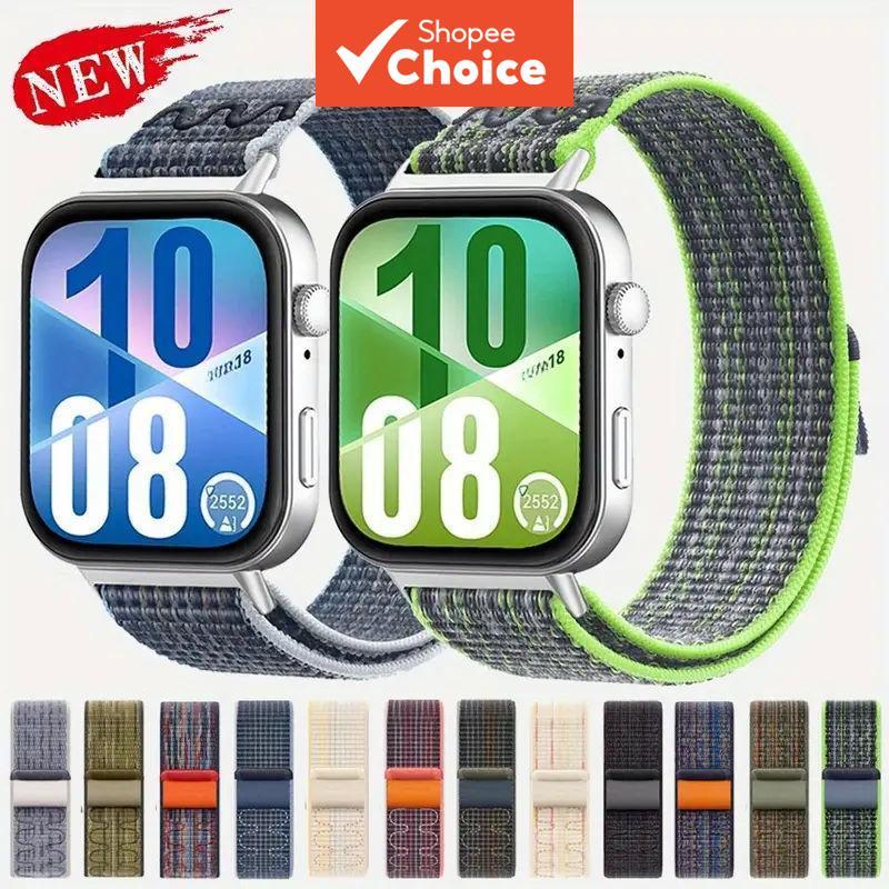 สายรัดไนล่อนถักทอใหม่ สําหรับ Huawei Watch Fit 4 Pro/Fit 4 สายนาฬิกาข้อมือสปอร์ตถักทอ สําหรับ Huawei Watch Fit 3 สายนาฬิกาสําหรับวิ่ง นาฬิกาดิจิตอล สมาร์ทวอทช์