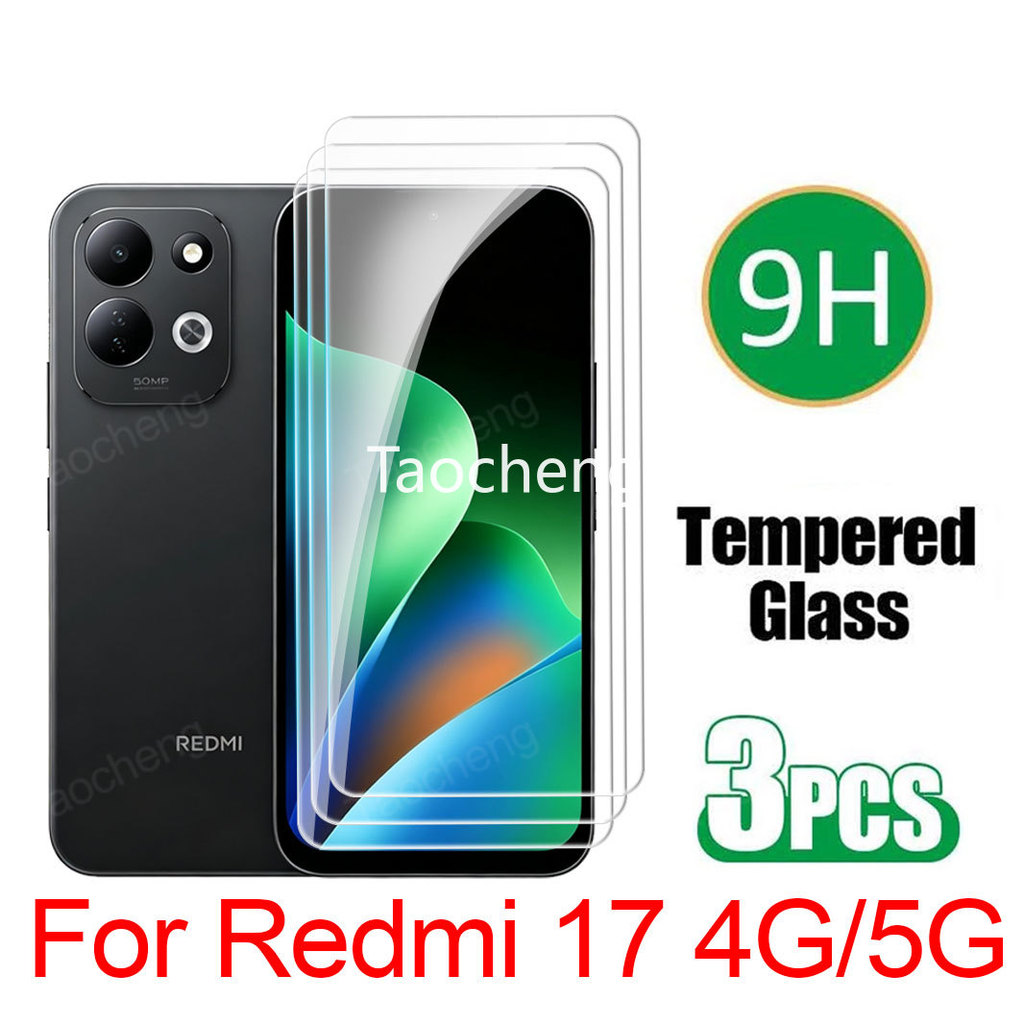 ฟิล์มกระจกนิรภัยสําหรับ Redmi 17 Redmi17 4G 5G 2026 โทรศัพท์ป้องกันหน้าจอคลุมทั้งหมด Clear Screen Film Protector กระจก