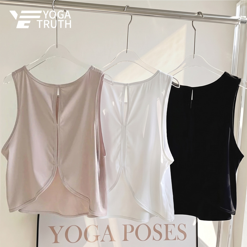 【YOGATRUTH】เสื้อแขนกุดตัวนี้มีการออกแบบแบบเว้าด้านข้าง เหมาะอย่างยิ่งสำหรับการออกกำลังกายโยคะและพิลาทิสสำหรับผู้หญิง