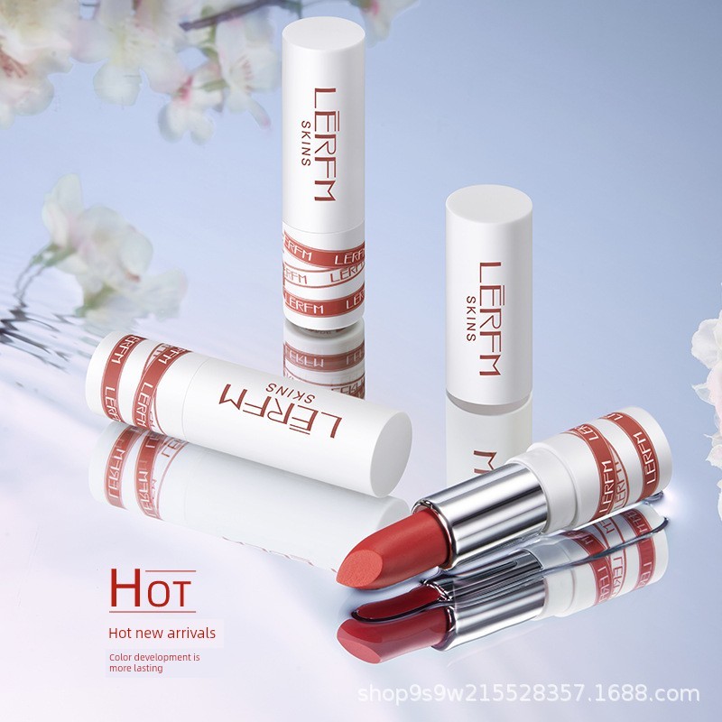 คอนซีลเลอร์ corrector Lanni Fang Ke Light Gauze Powder Mist Matte ลิปสติก Moisturizing Fit สีธรรมชาต